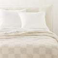 Crosby Ivory Check Alpaca Lumbar Pillow Cover 48inx12in by Blacksaw