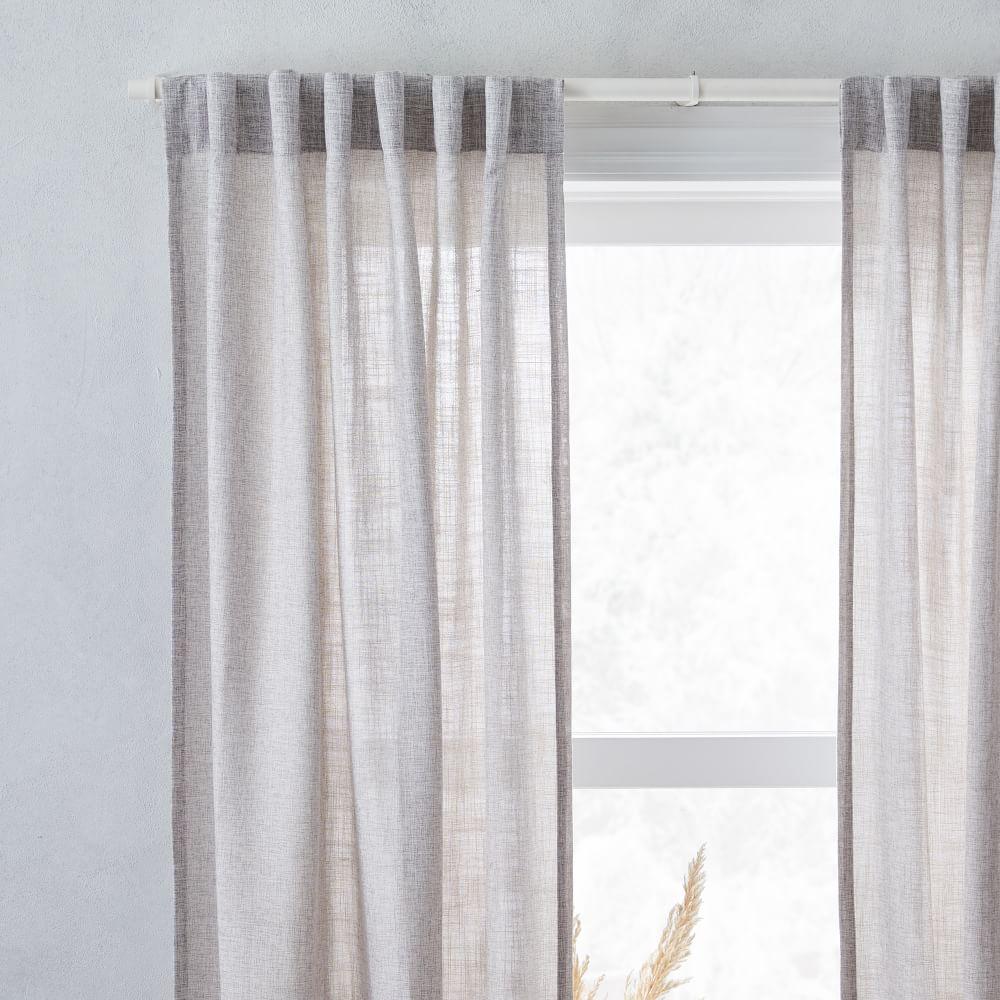 Crossweave Blackout Curtain - Stone White