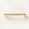 Curveaux Curved Round Unlacquered Polished Brass Cabinet Knob 1.25''