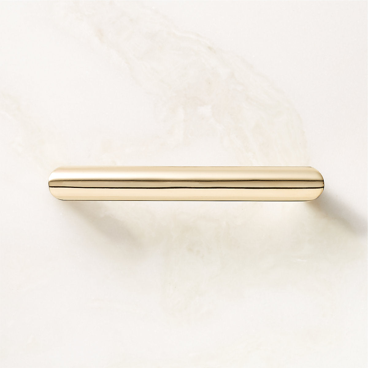 Curveaux Curved Round Unlacquered Polished Brass Cabinet Knob 1.25''