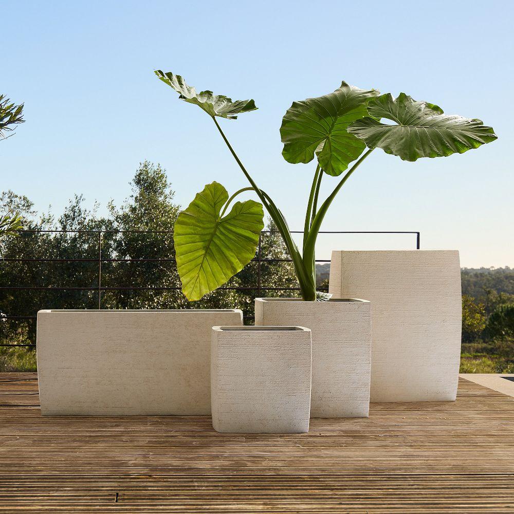 Curved Square Ficonstone Indoor/Outdoor Planter