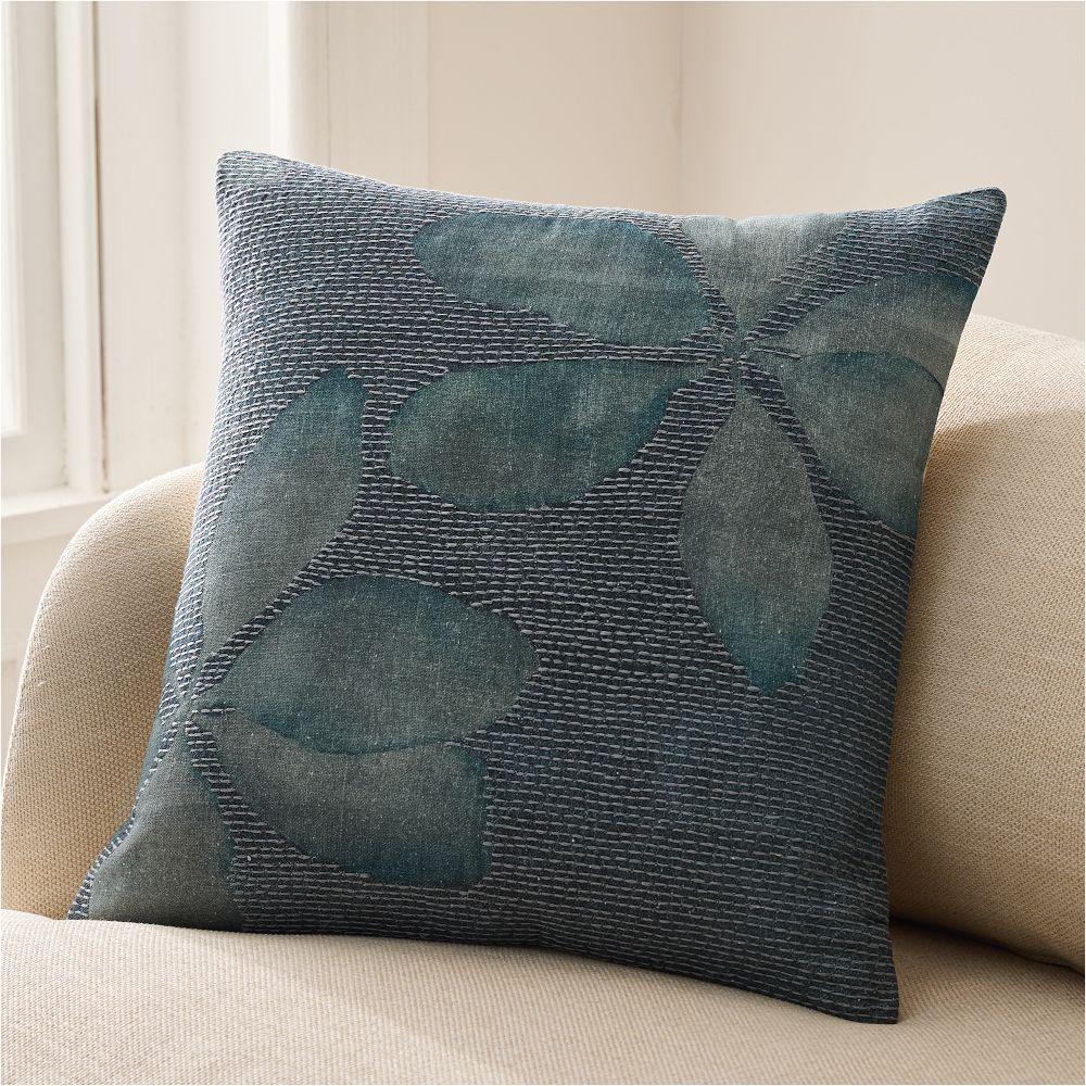 Cyanotype Blooms Cushion Cover