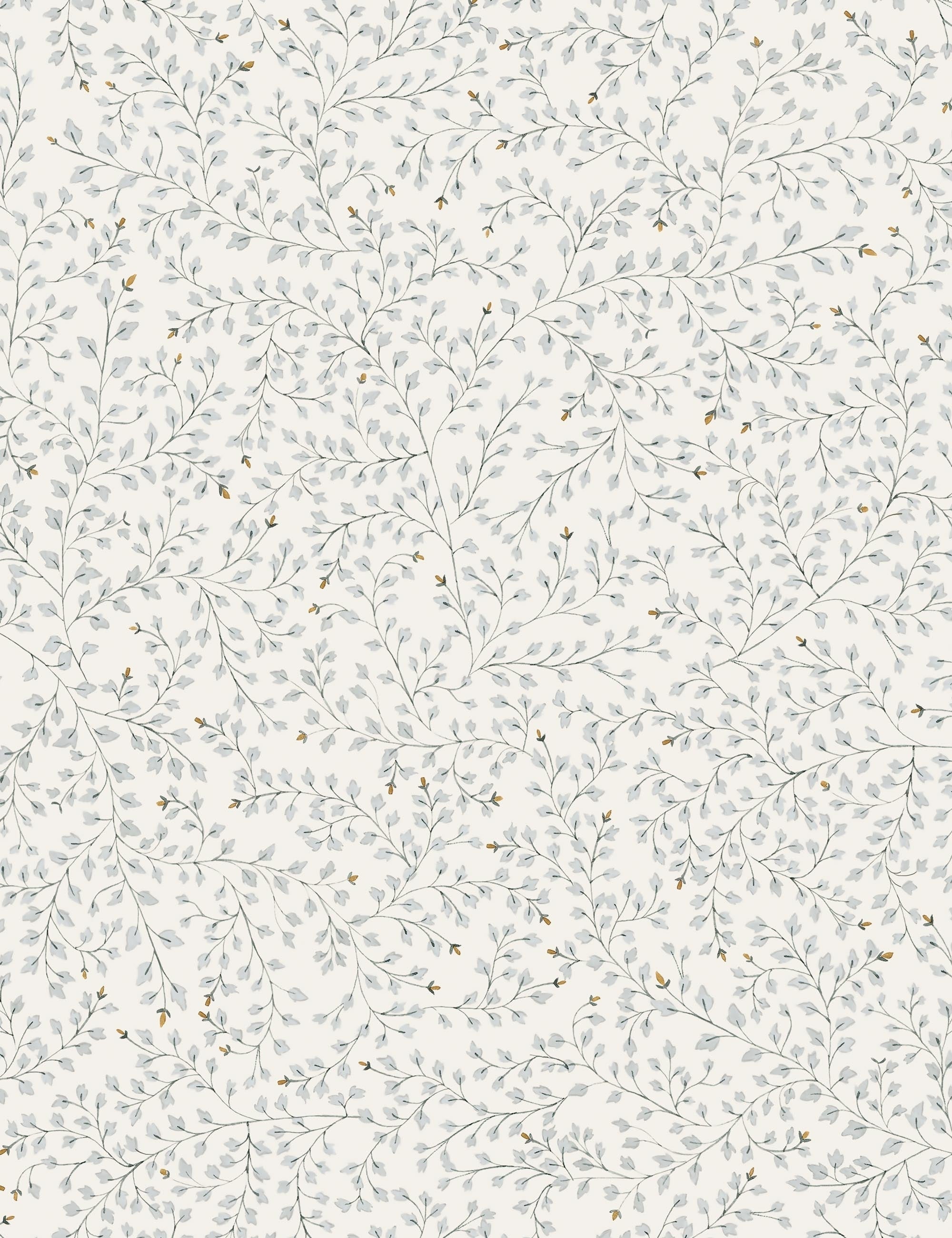 Dainty Leaves Wallpaper by Rylee + Cru Swatch, Blue