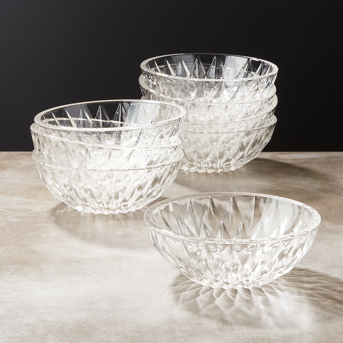 Daphne Glass Appetizer Plates Set of 8