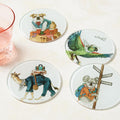 Dapper Animal Coasters (Set of 4)