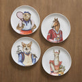 Dapper Preppy Animal Salad Plates