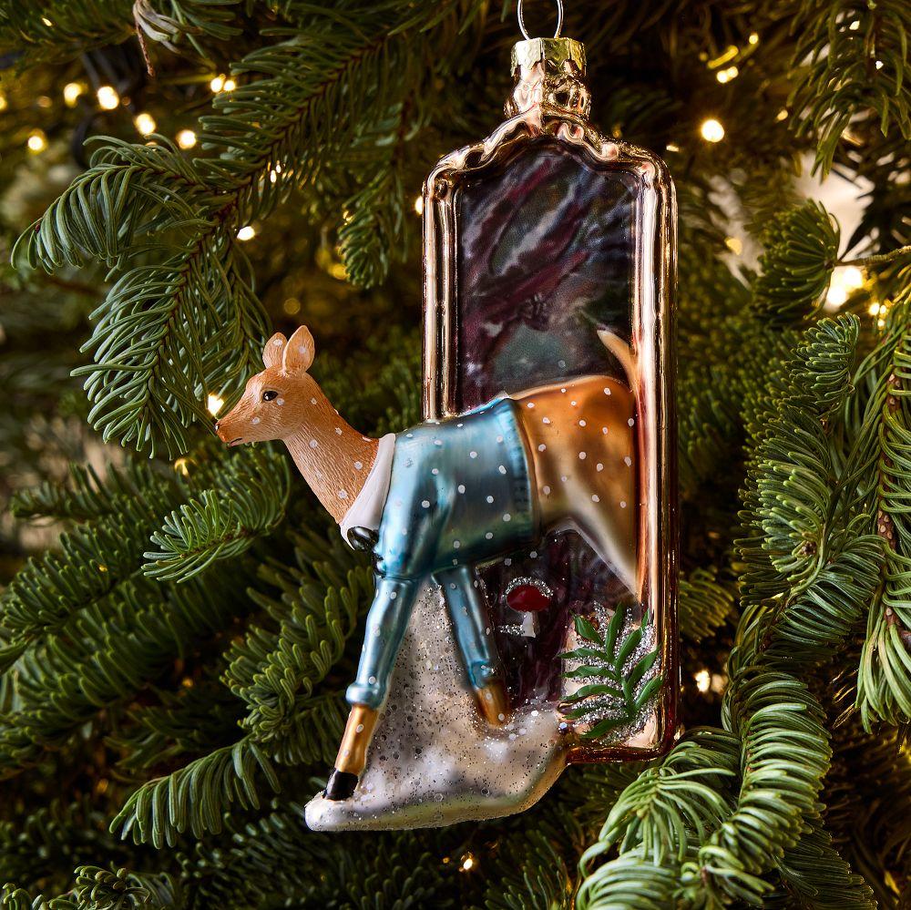 Dapper Deer Glass Bauble