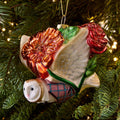 Dapper Owl Glass Bauble