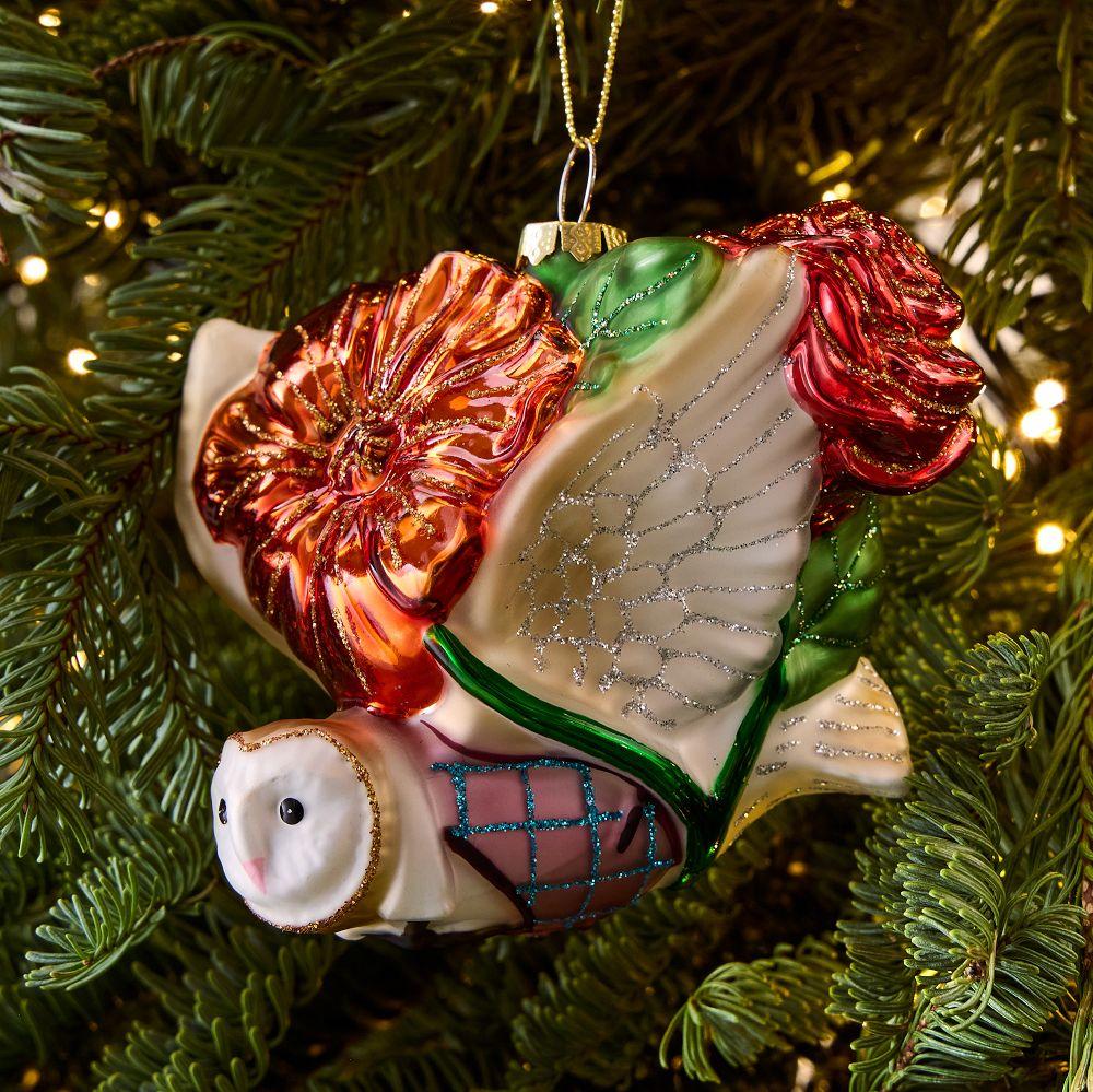 Dapper Owl Glass Bauble