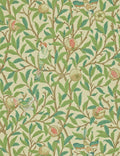 Morris & Co. Bird and Pomegranate Wallpaper, Bay Leaf/Cream Swatch