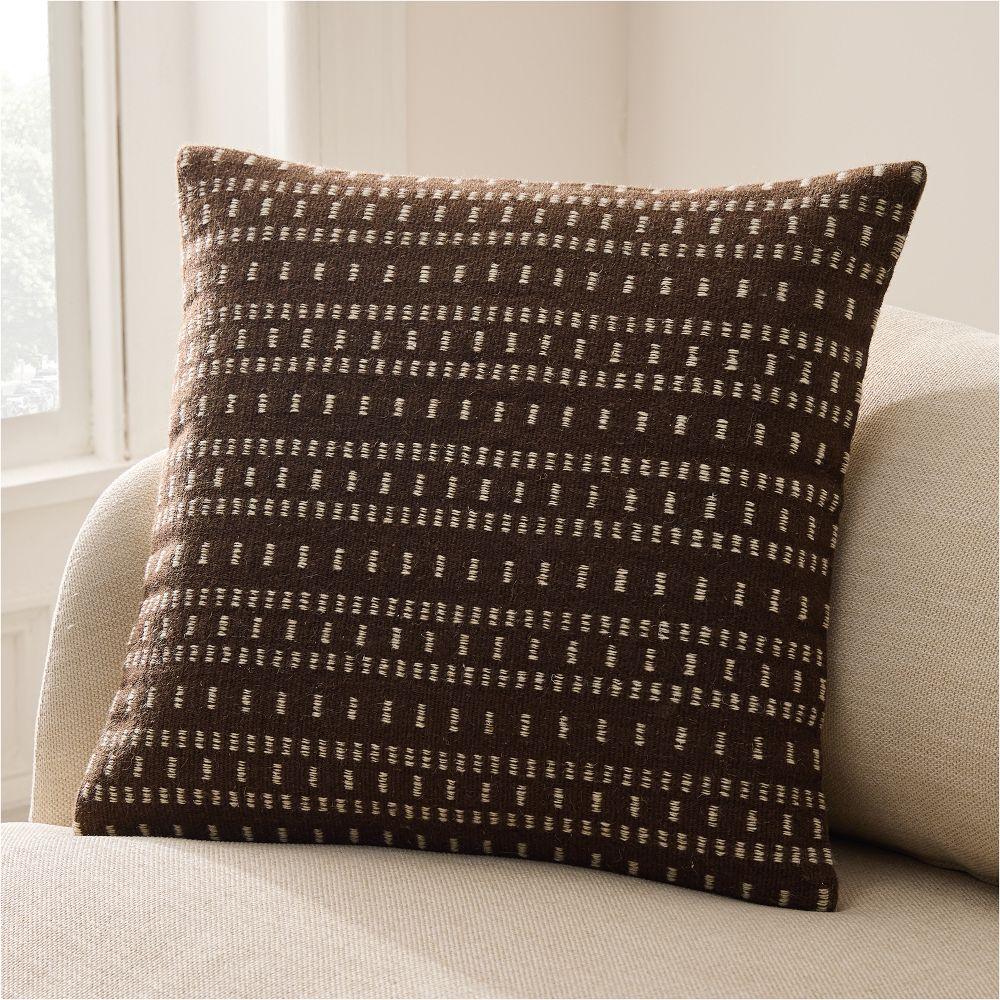 Dashed Wool Stripe Cushion Cover