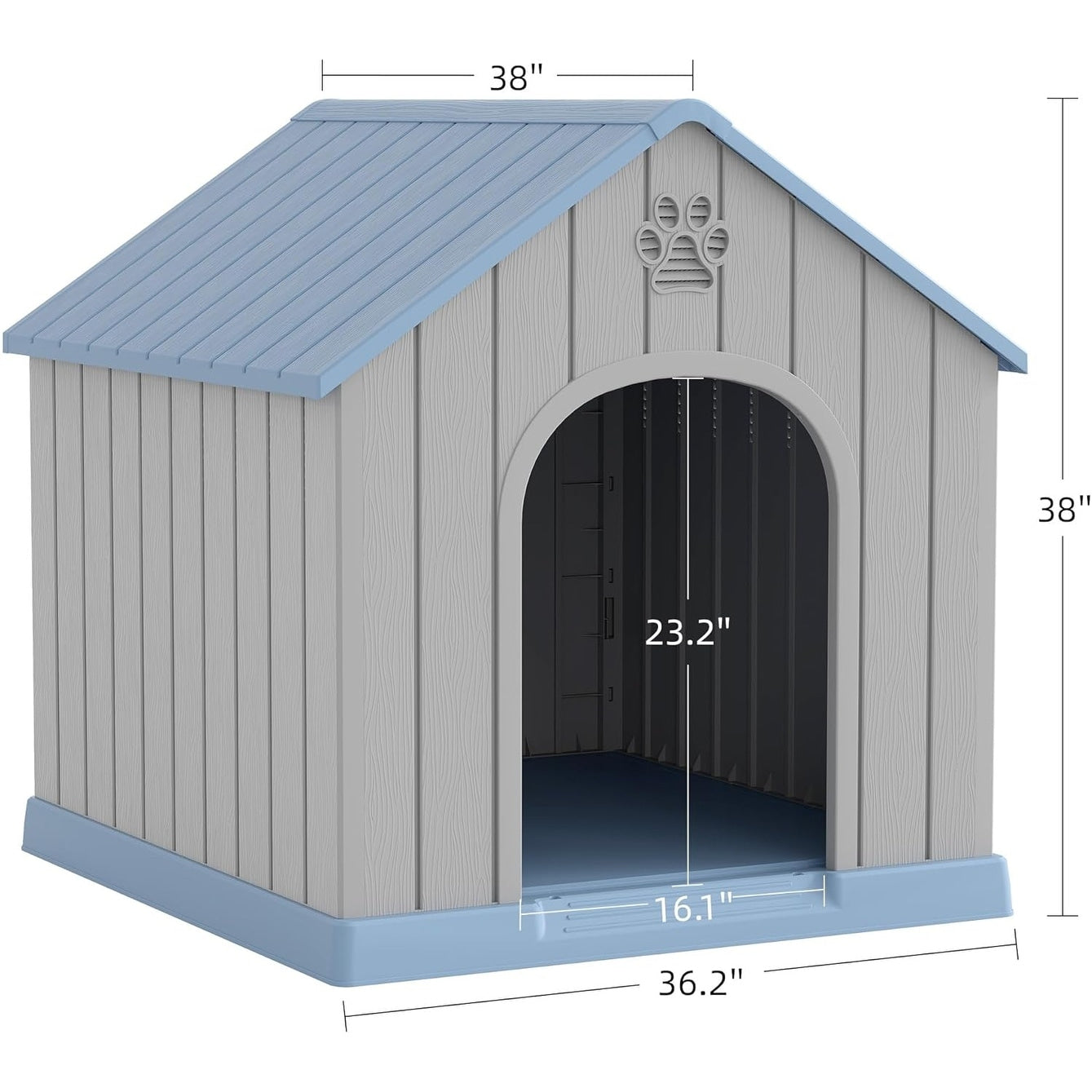 Decksplore Dog House Resin Outdoor Dog Kennel Weatherproof Indoor