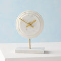 Deco Clock - White Marble