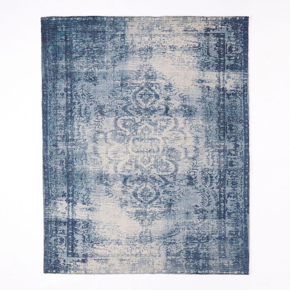 Distressed Arabesque Wool Rug