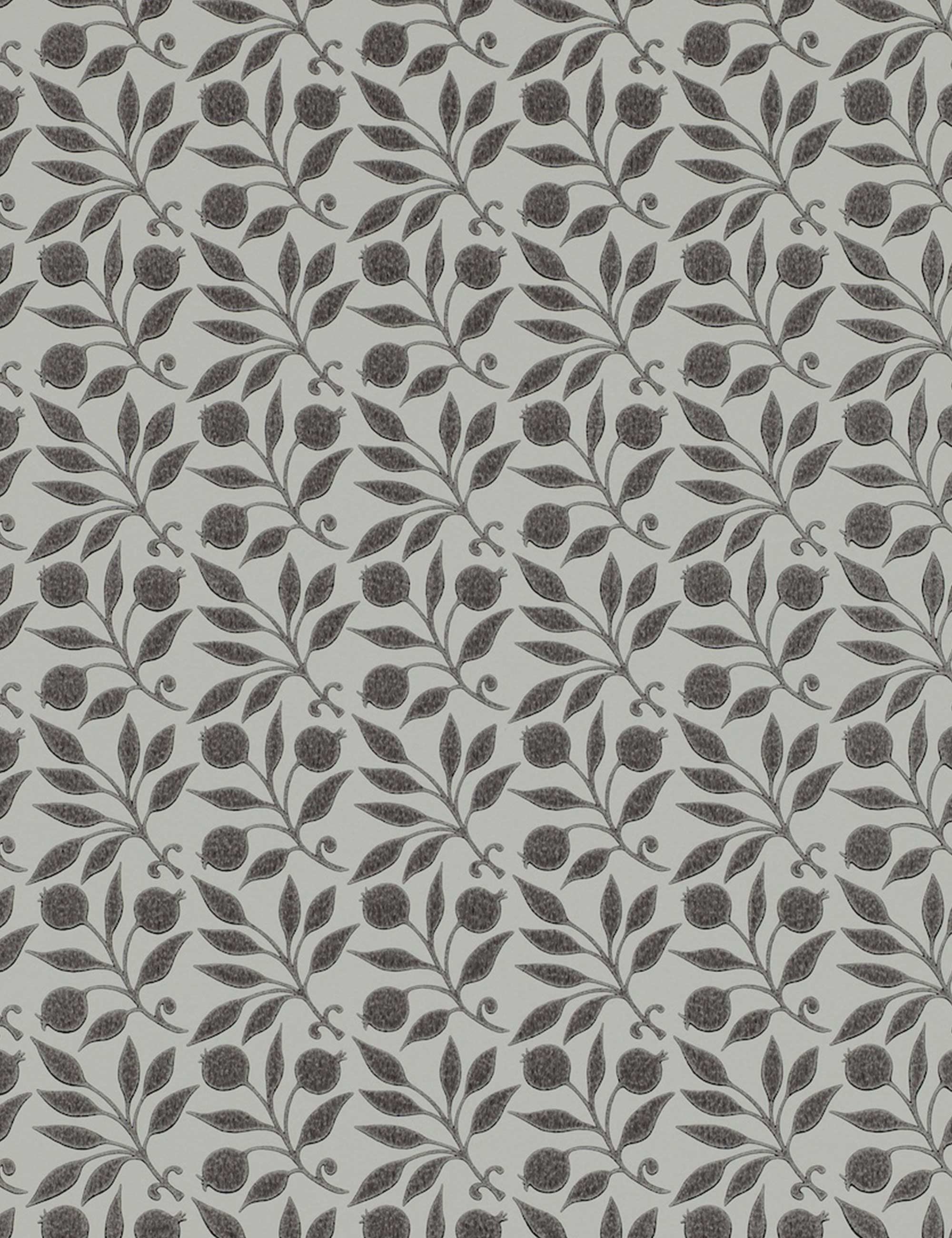 Morris & Co. Rosehip Wallpaper, Black Swatch