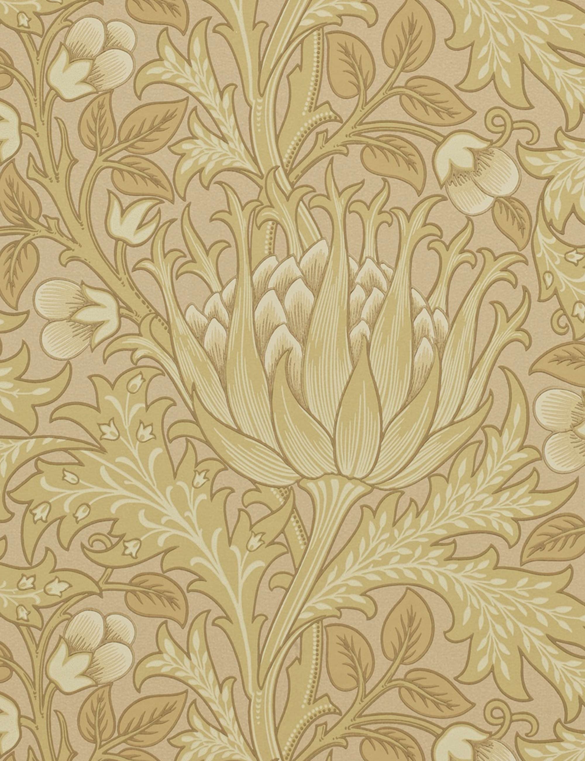 Morris & Co. Artichoke Wallpaper, Loam Swatch
