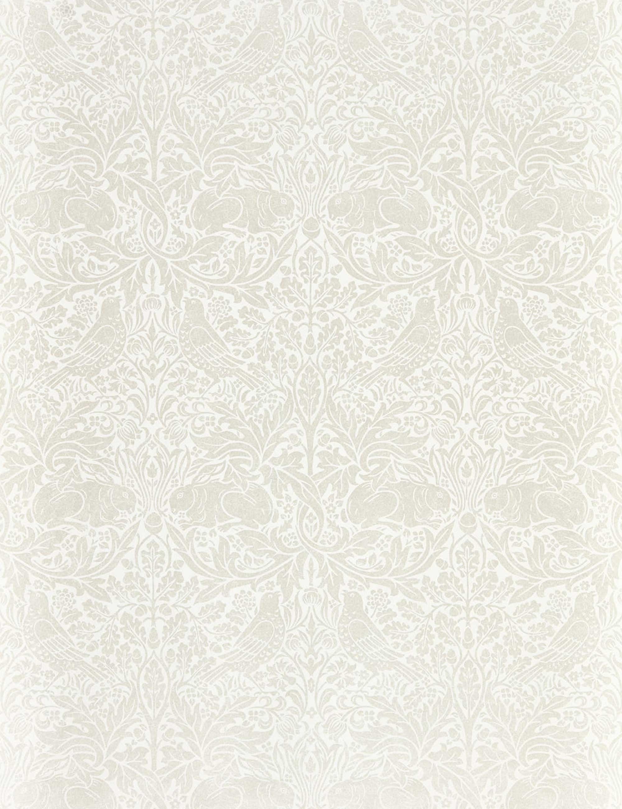 Morris & Co. Pure Brer Rabbit Wallpaper, White Clover Swatch
