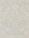 Morris & Co. Pure Strawberry Thief Wallpaper, Silver/Stone Swatch
