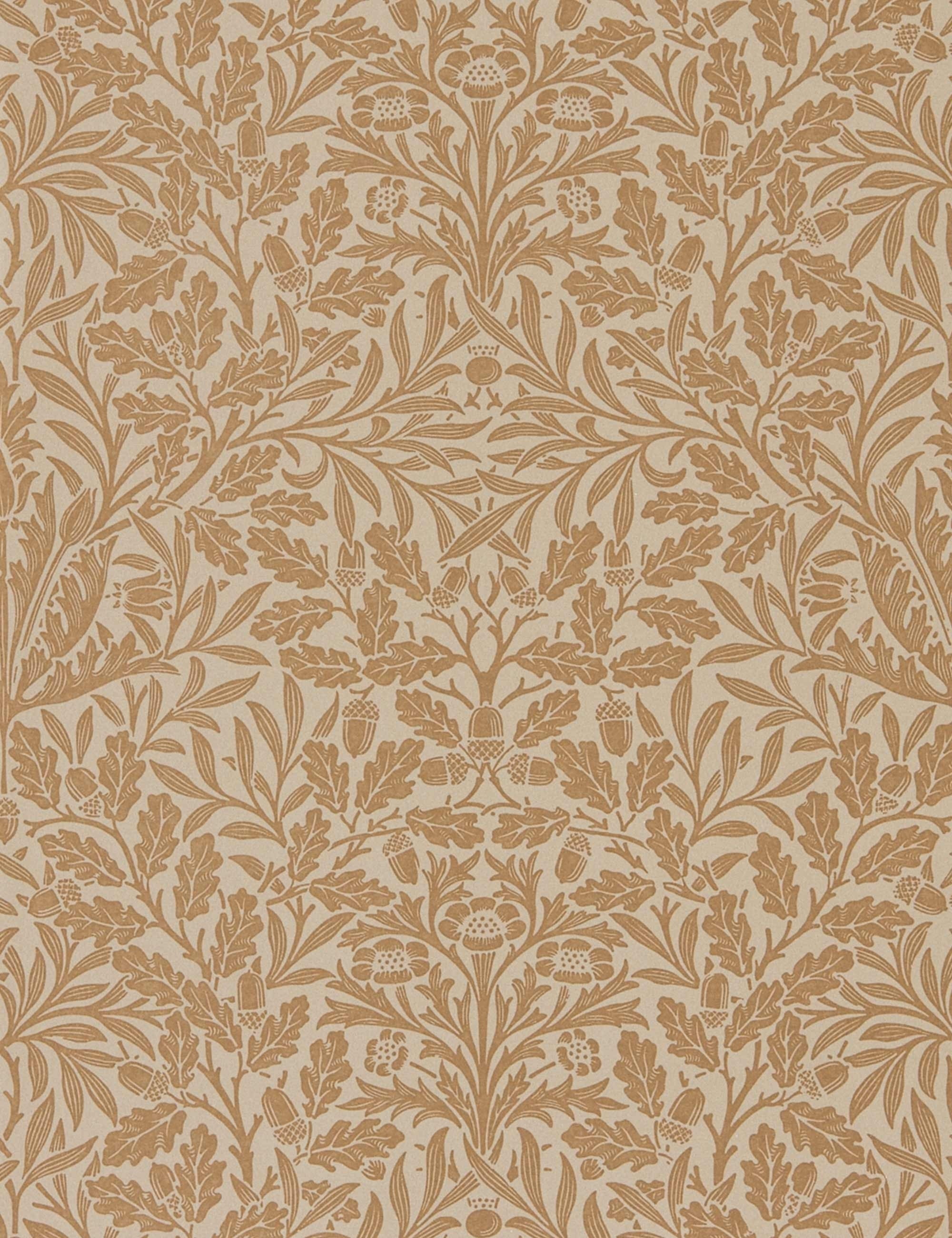 Morris & Co. Acorn Wallpaper, Gilver/Copper Swatch