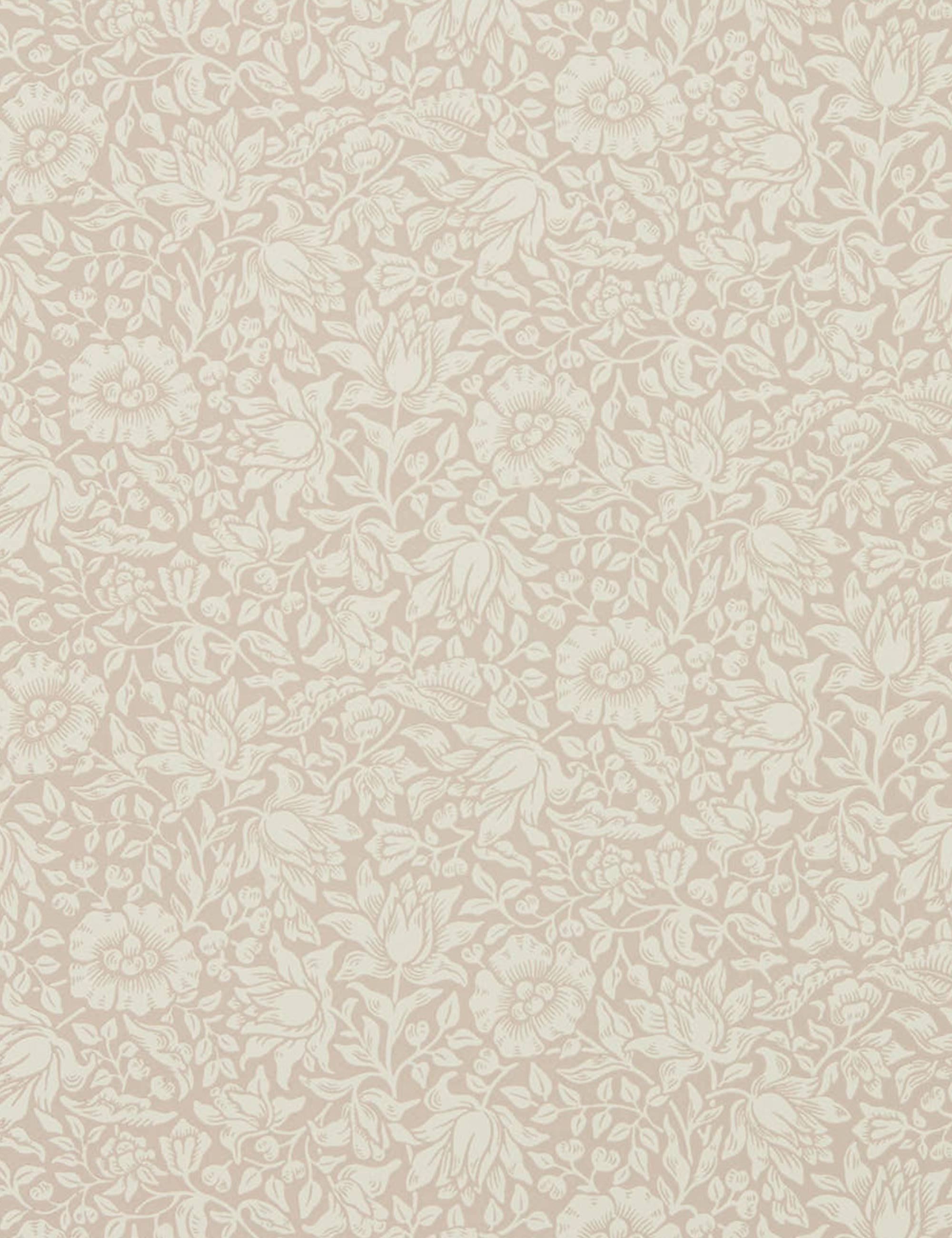 Morris & Co. Mallow Wallpaper, Dusky Rose Swatch