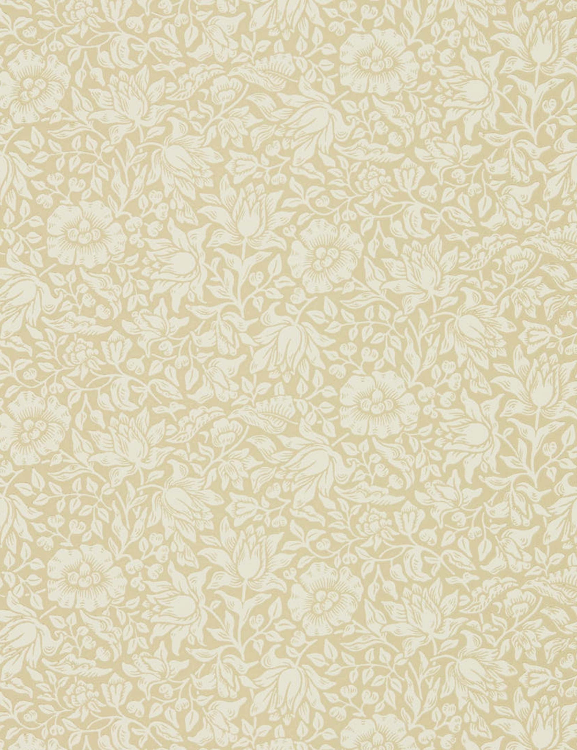 Morris & Co. Mallow Wallpaper, Soft Gold Swatch