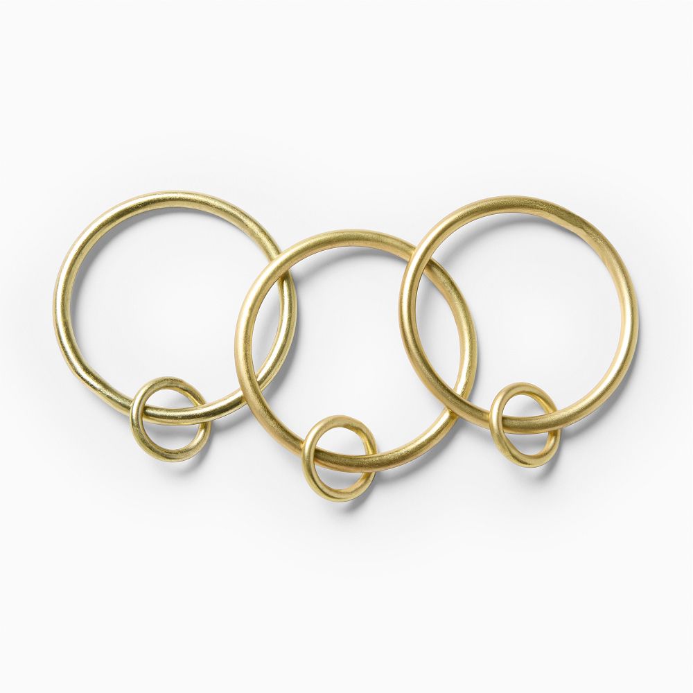 Double-Loop Curtain Rings (Set of 7)
