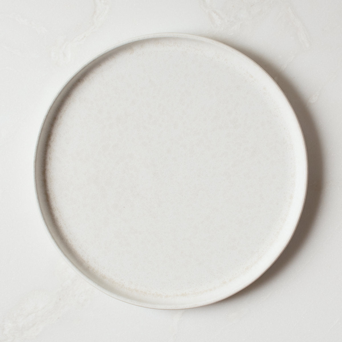 Drift 4-Piece Ivory Dinnerware Set with Pasta Bowl with Matte Reactive Glaze