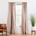 Dupioni Silk Curtain & Blackout Lining - Dusty Blush