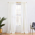 Dupioni Silk Curtain + Blackout Lining - Stone White