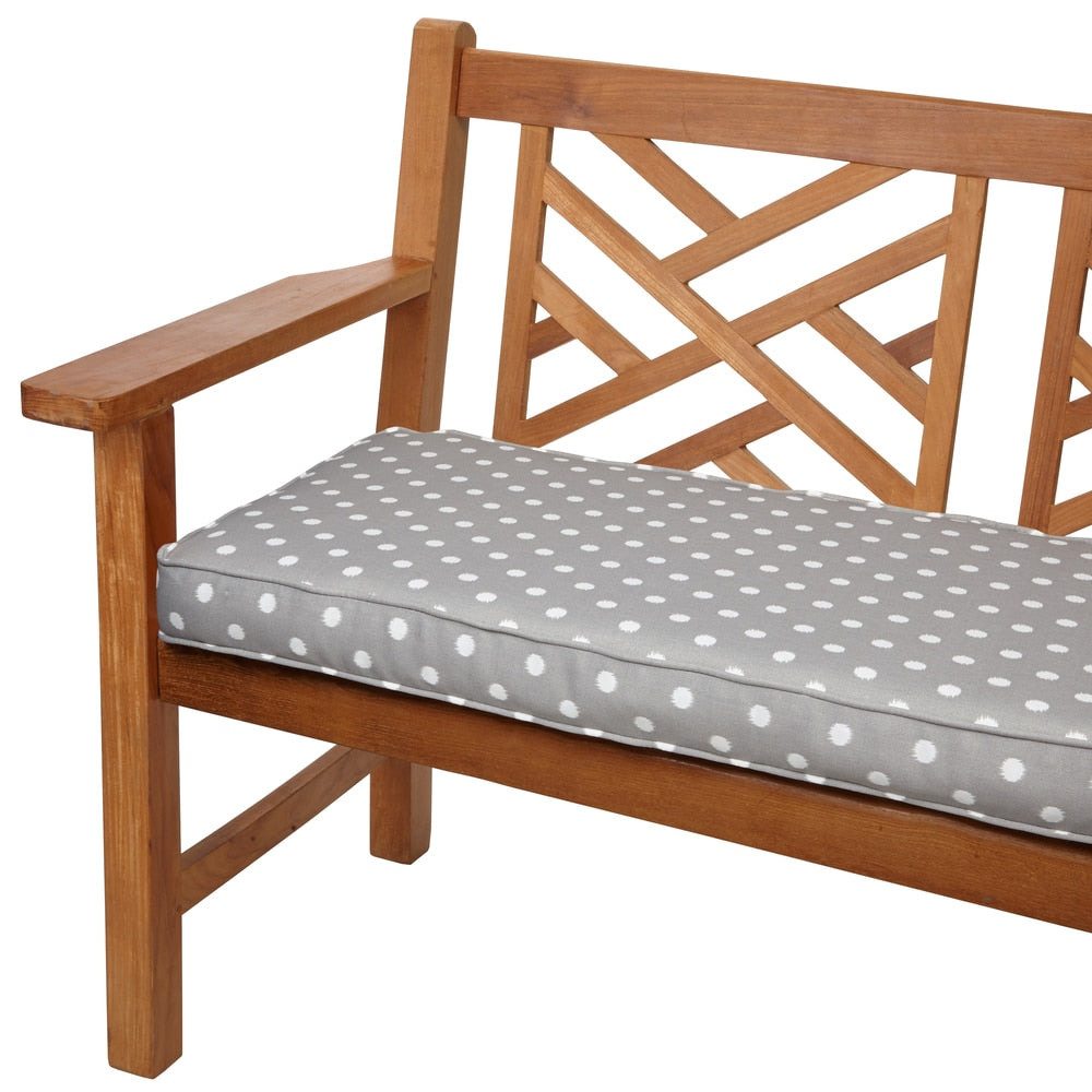 Grey Dots 60 Inch Indoor Outdoor Corded Bench Cushion
