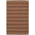 Ecarpetgallery Flat Weave Manhattan Brown Dark Red Wool Kilim 50 X 710