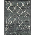 Ecarpetgallery Hand Knotted Arlequin Dark Grey Viscose Wool Rug 105 X 142