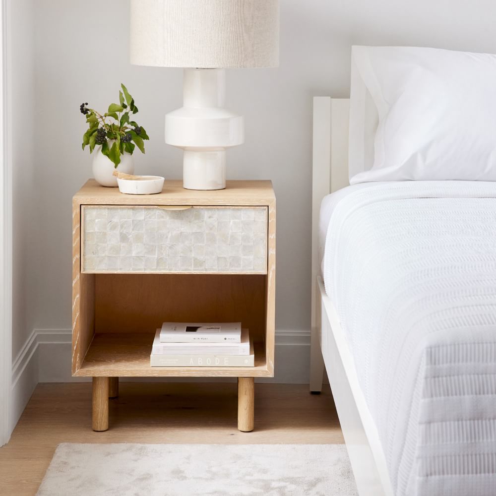 Ella Capiz Bedside Table (53 cm)