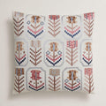 Embroidered Floral Fragment Cushion Cover