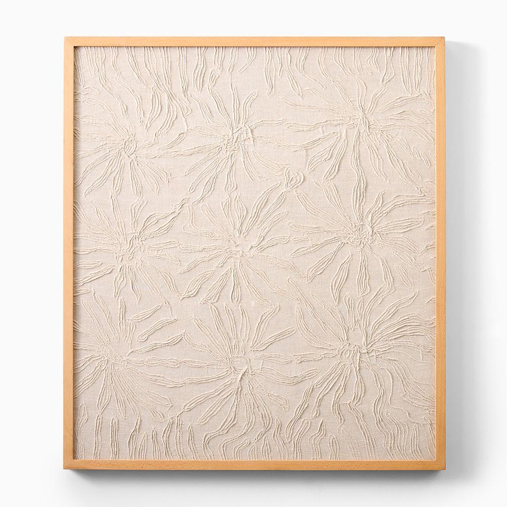 Embroidered Floral Wall Art