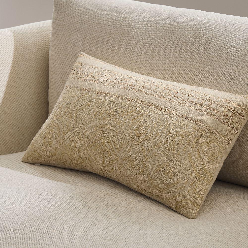 Embroidered Lattice Cushion Cover