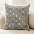 Embroidered Modern Blocks Cushion Cover