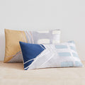 Embroidered Painted Geo Cushion Cover