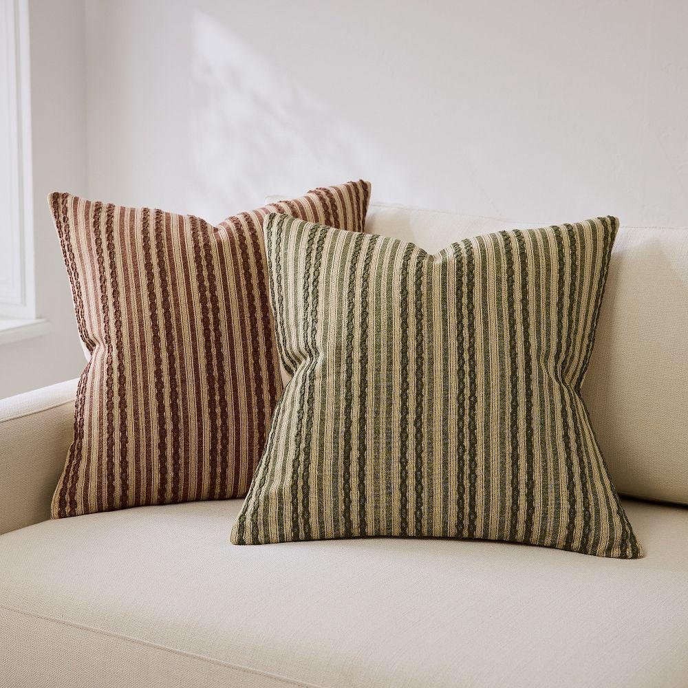 Embroidered Stripe Cushion Cover