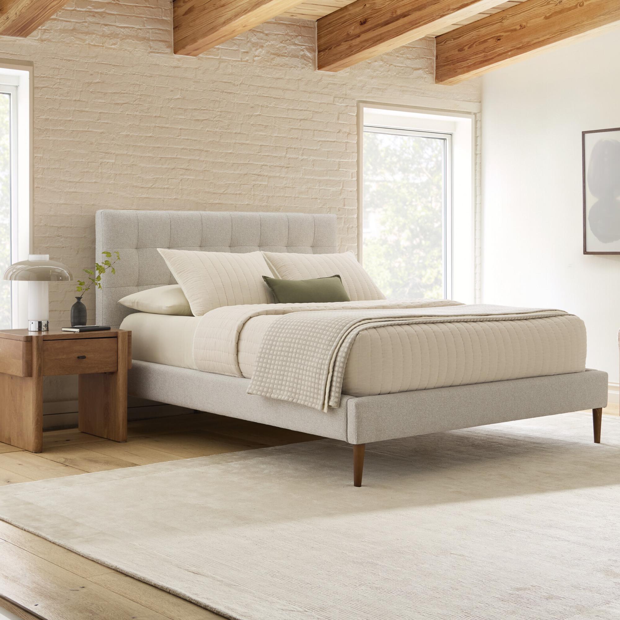 Emmett Bed - Wood Legs (In-Stock & Ready to Ship)