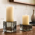 Ermine Cast Glass Pillar Holder