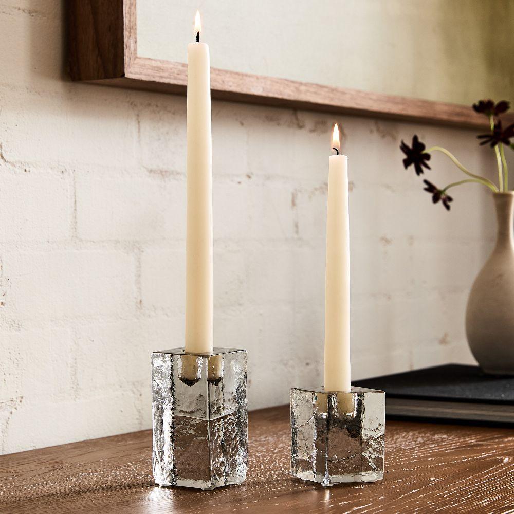 Cast Glass Taper Holders
