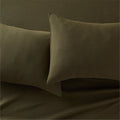 Classic EUROPEAN FLAXâ¢-Certified Linen Forest Green Queen Sheet Set