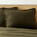 Classic EUROPEAN FLAXâ¢-Certified Linen Forest Green Standard Pillowcases Set of 2