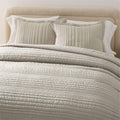 European Flax Linen Linework Bedspread & Pillowcases