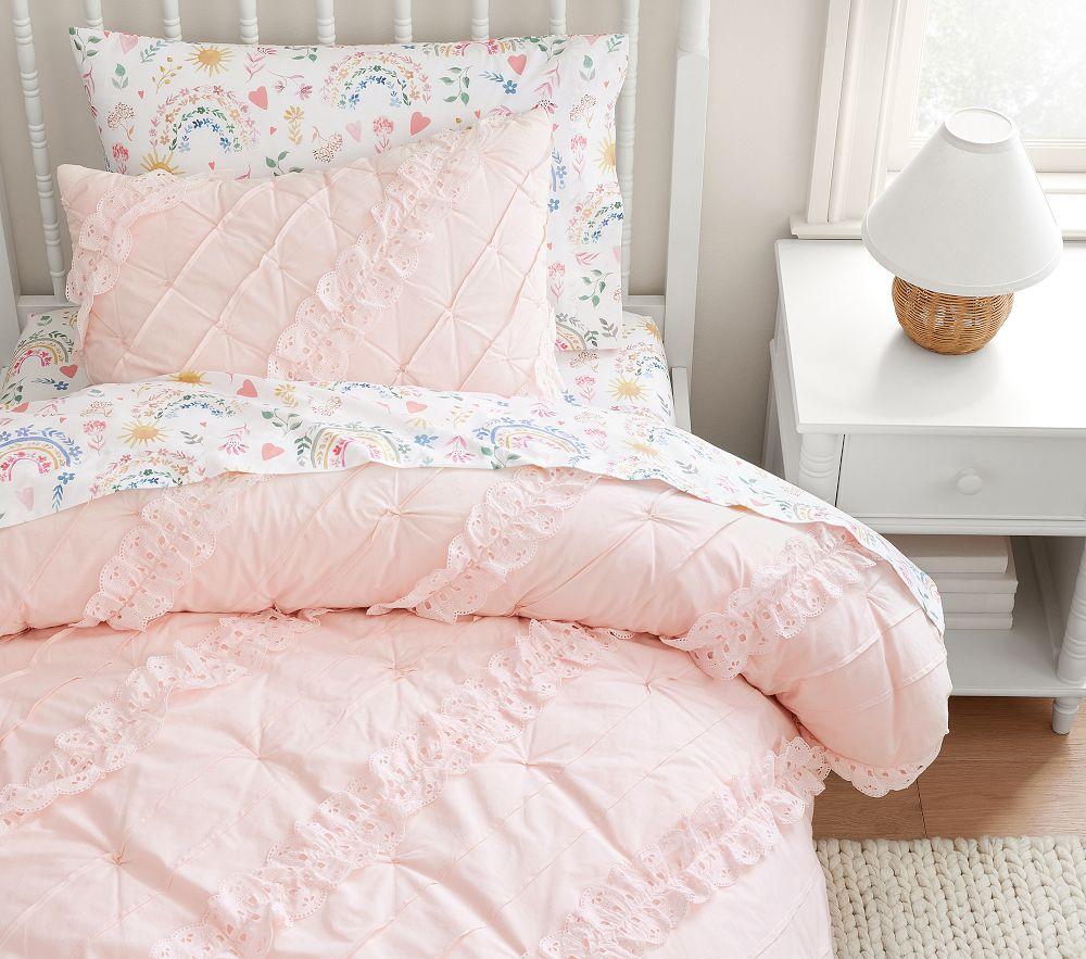 Pottery Barn Kids Eyelet Comforter & Pillowcases