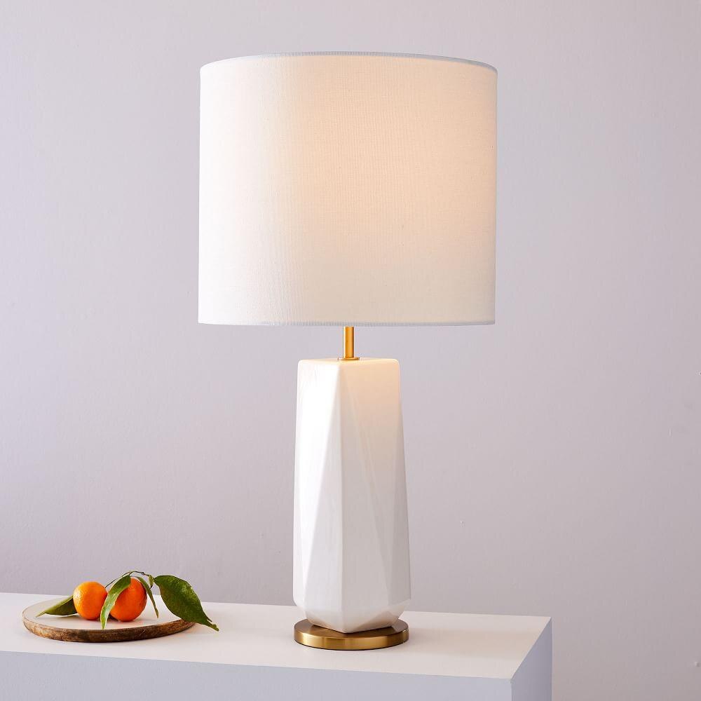 Faceted Porcelain Table Lamp (63 cm)