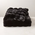 Farleigh Black Faux Fur Throw Pillow Cover 20inx20in