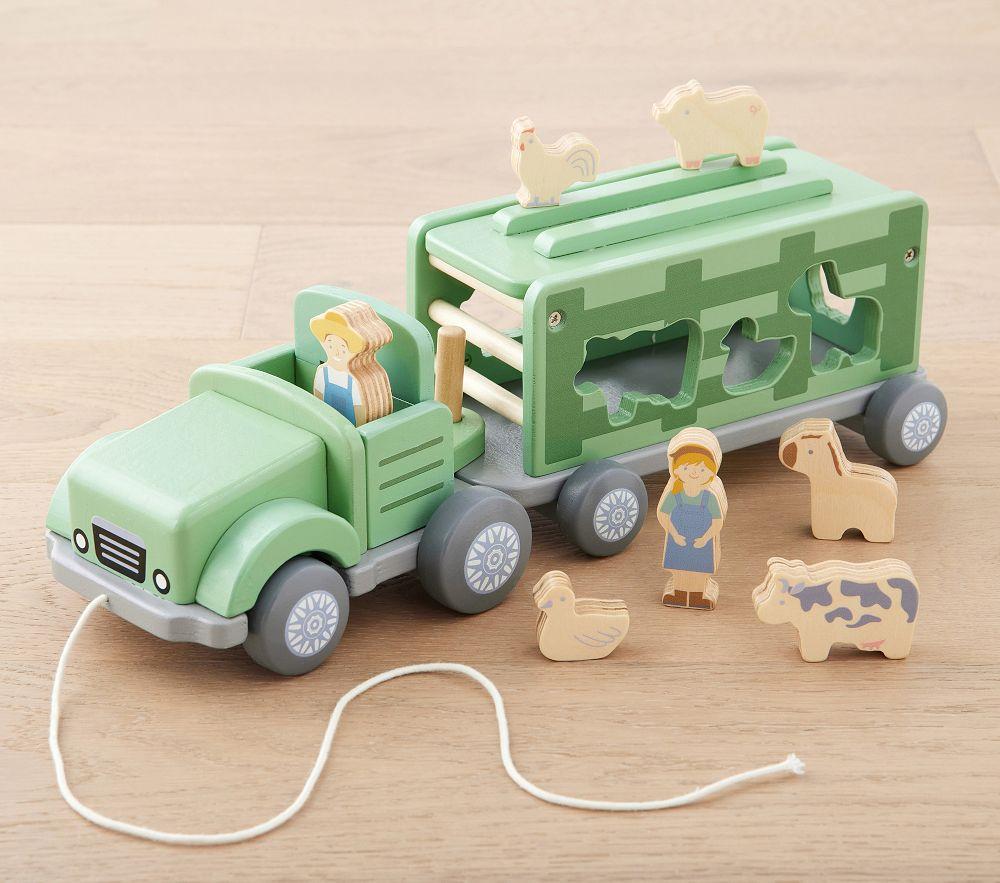 Pottery Barn Kids Farm Animal Shape-Sorter Pull Toy