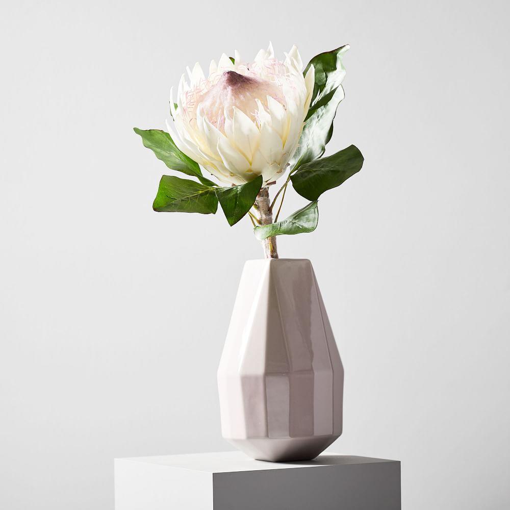 Faux Botanicals - Large White Protea